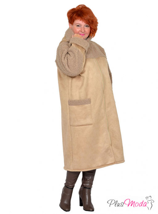 Пальто-дубленка Модель №2070 размеры 44-84 - Plusmoda фото 6