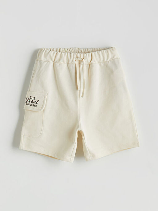 Beli Lastikli Bask?l? Erkek ?ocuk ?ort