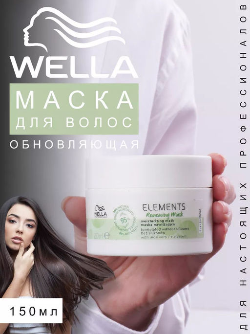 -19% Маска обновляющая Elements увлажняющая, 150 мл Wella Professionals