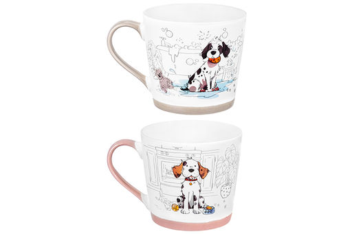 Набор 2 кружек 400 мл 13,5*9,5*9 см Озорные Собаки, фарфор - Elan gallery фото 5