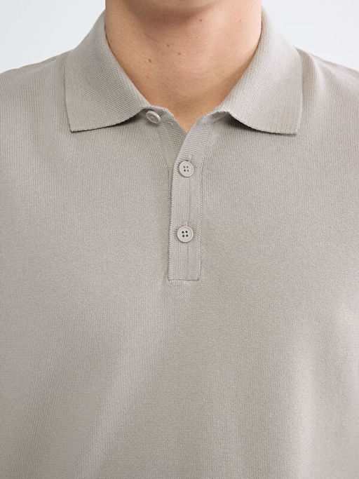 Polo Yaka Erkek Triko Kazak