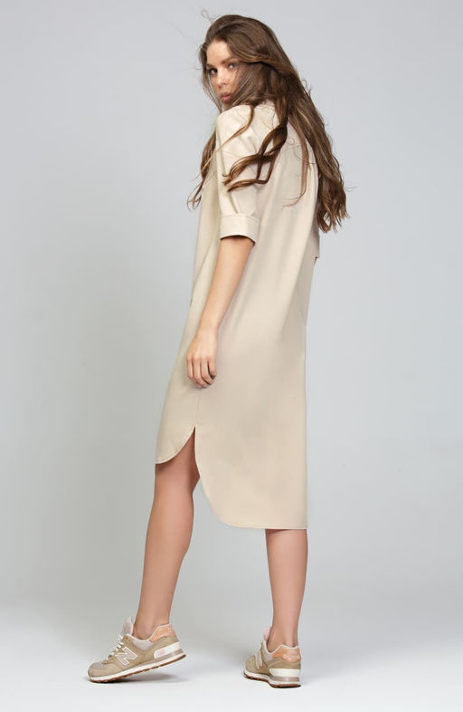 Платье-рубашка сливочный - Donna saggia фото 5