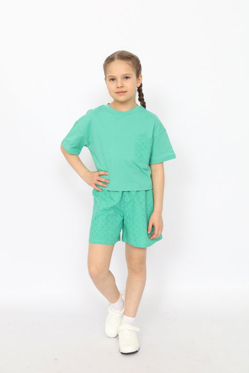 CRB wear/ CSJG 63798-37-399 Футболка для девочки,зеленый/Ex.Cherubino  фото 3