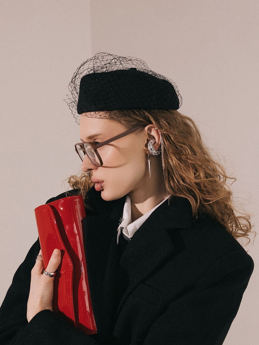 Серьги металл «Шипы» удлинённые, цвет серебро