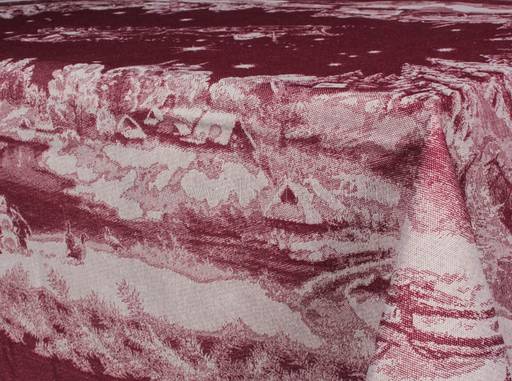 07с-21 ЯК Скатерть 150*100 "Русская зима" цв. бордо