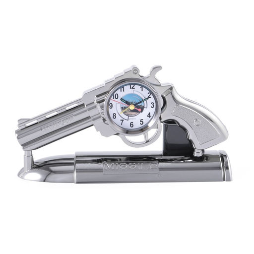 Часы - будильник настольные «Пистолет», дискретный ход, циферблат d=7 см, 13×24 см, АА