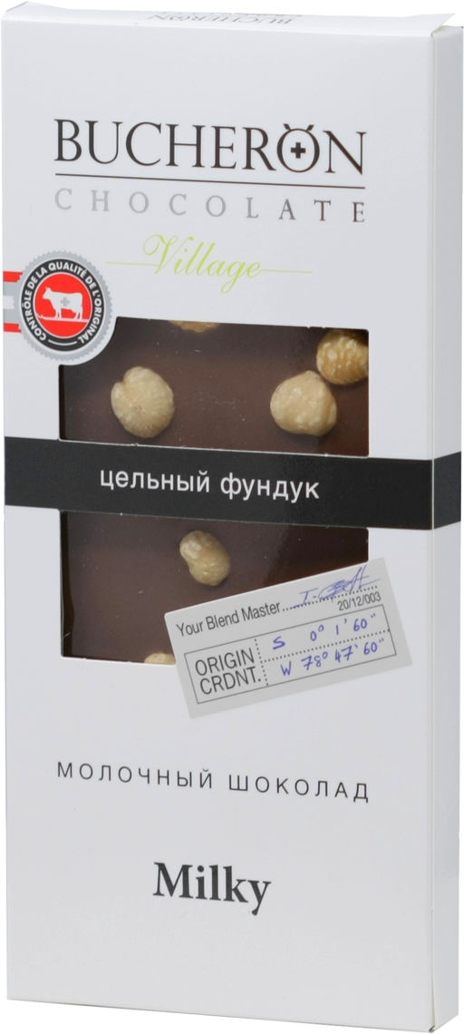 BUCHERON. Village. Молочный с цельным фундуком 100 гр. карт.упаковка