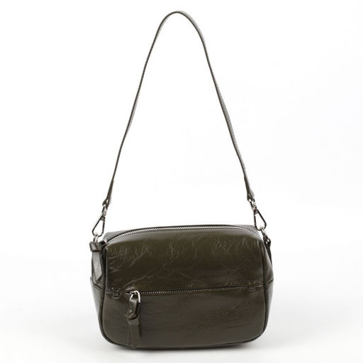 Женская кожаная сумка бочонок через плечо 0051-6 - Cidirro фото 2