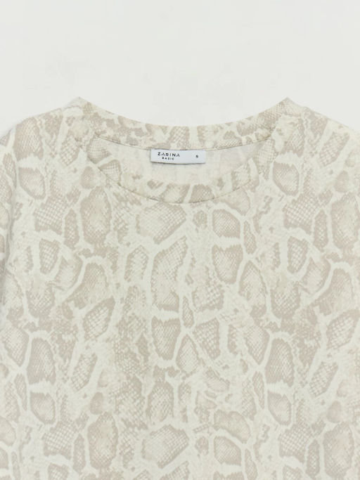 Футболка из хлопка с принтом / Zarina  фото 9