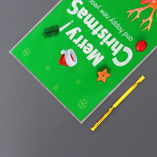 Цена за 50 шт. Пакет подарочный новогодний, для сладких подарков Новогодний МИКС №2 13?27 см1 см - UPAK LAND фото 15