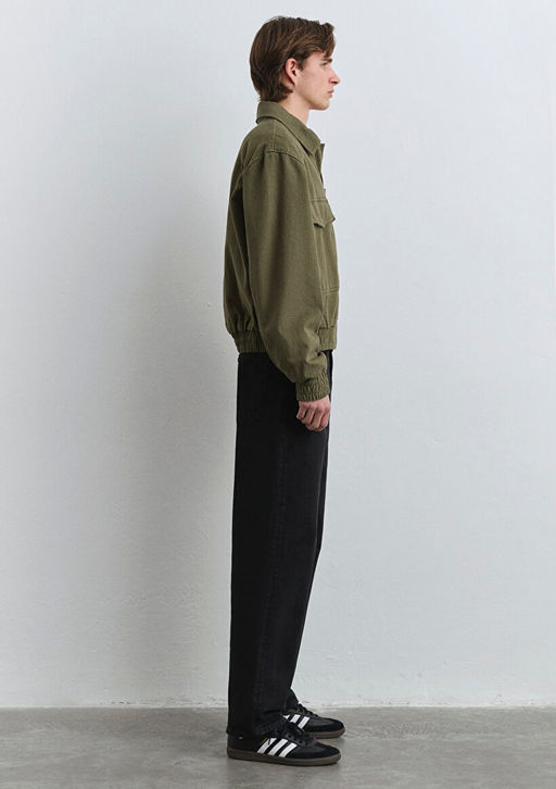 Cep Detayl? Haki Bomber Ceket - Mavi фото 4