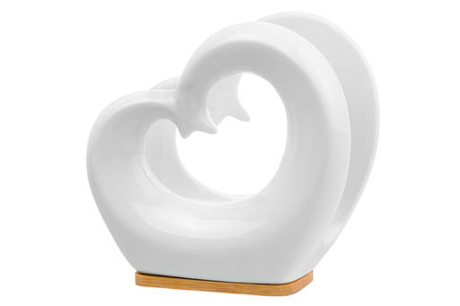 Салфетница 11*6*10,5 см "Сердце" на дер. подставке