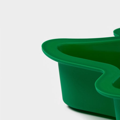 Форма для выпечки новогодняя Доляна Ёлочка с гирляндой, силикон, 27?25 см, зелёная фото 4