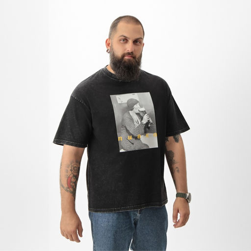 Футболка мужская MIST «Пивко» из вареного хлопка, черный, р-р L