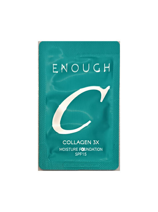 Foundation Sample kit Moisture №13 Light Beige Collagen 3X SPF 15 - Крем тональный увлажняющий с колагеном № 13 светло бежевый, 1 мл - Enough фото 2