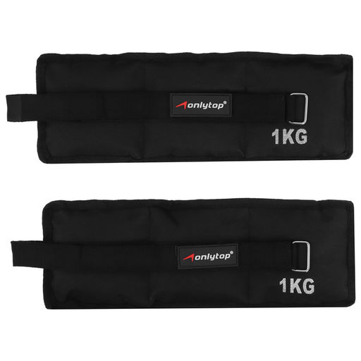 Утяжелители ONLYTOP, 2 шт. × 1 кг, цвет чёрный