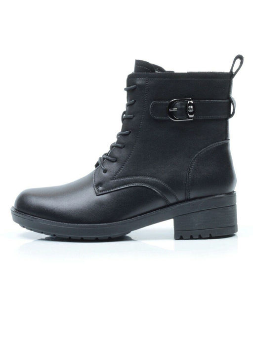 01-5559-1 BLACK Ботинки демисезонные (натуральная кожа, байка) - Фабричный китай фото 8