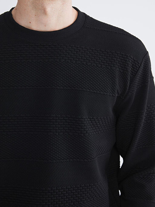 Bisiklet Yaka Erkek Sweatshirt