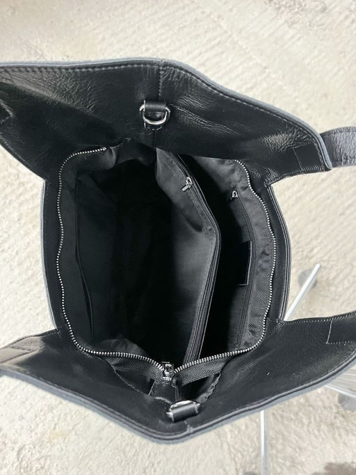 Женская кожаная сумка шоппер 2047-9 Блек - Sergio valentini фото 6