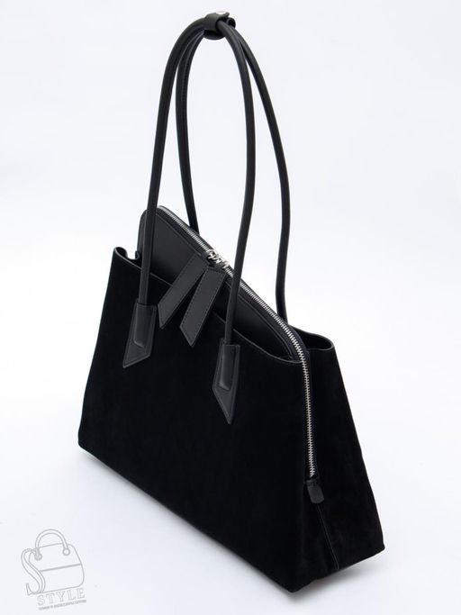 Сумка женская кожаная 6005L black Polina&Eiterou