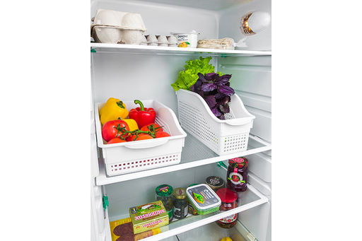 Контейнер хозяйственный 35,5*13*17 см "Лофт" белый на колесах узкий (модель - 621006)