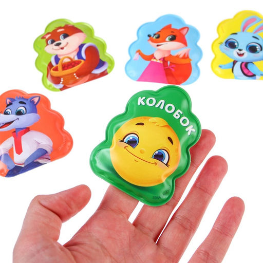 Игрушки для ванны Крошка Я, книжка и пальчиковый театр, по мотивам сказки «Колобок», от 1 года