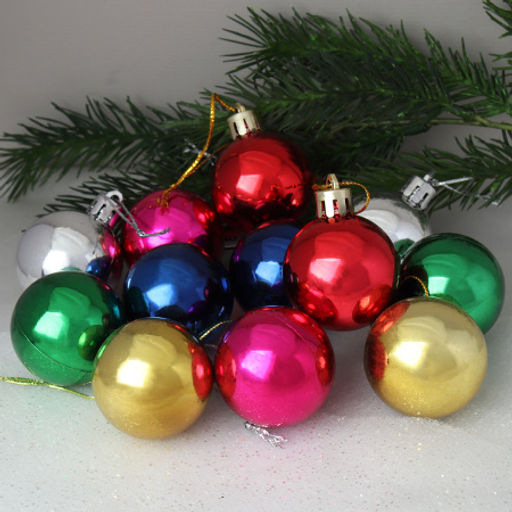 Елочные шары МИНИ 12 штук 4 см микс / HX-4 /уп 192/ - Галеонтрейд фото 4