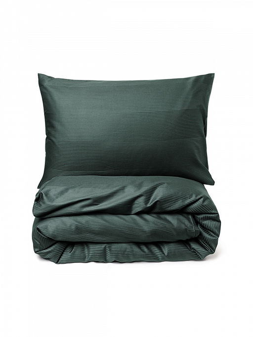 Пододеяльник сатин-страйп 145x210 зеленый сатин - Denastia фото 3