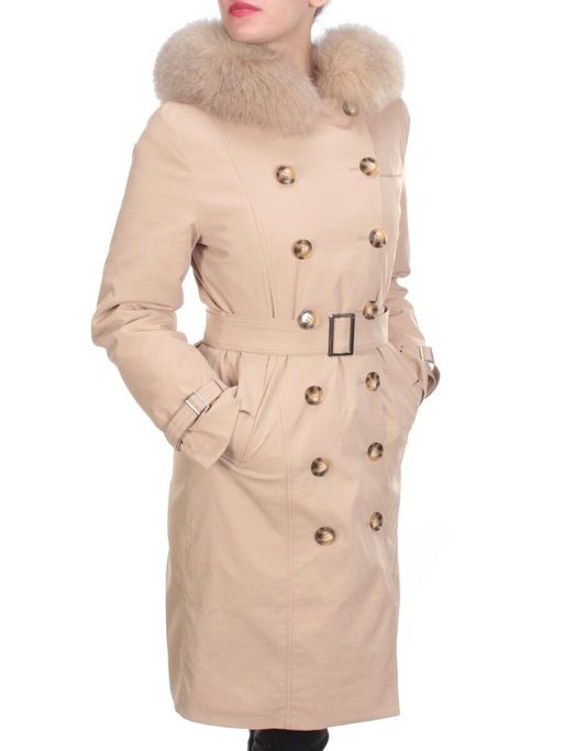 21002 DARK BEIGE Пальто зимнее женское MAILILUO (150 гр. холлофайбера)