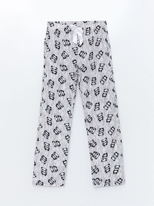 Beli Lastikli Bask?l? Kad?n Pijama Alt