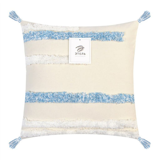 Наволочка декоративная Этель Бохо, 45х45 см, цвет молочный, 100% хлопок  фото 5