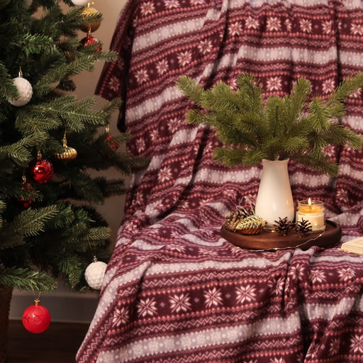 Плед флисовый новогодний «Экономь и Я. Зимний орнамент», 150×130 см