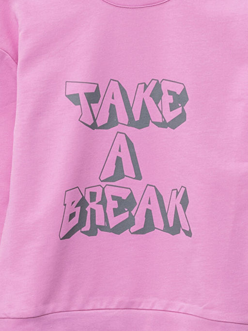 Bisiklet Yaka Bask?l? Uzun Kollu K?z ?ocuk Pijama Tak?m? - Waikiki фото 3