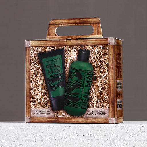 Подарочный набор С Днём защитника Отечества!: гель для душа 300 мл и гель для бритья 110 мл, HARD LINE