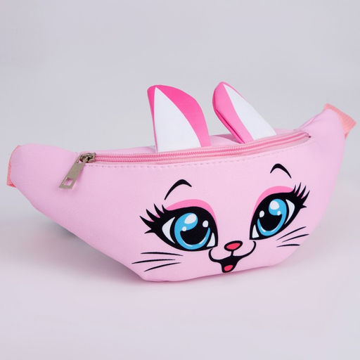 Сумка поясная детская Кошечка, 31 х см, отдел на молнии, цвет красный - NAZAMOK KIDS фото 2