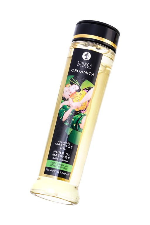 Масло для массажа Shunga Organica Exotic Green Tea, натуральное, расслабляющее, зеленый чай, 240 мл