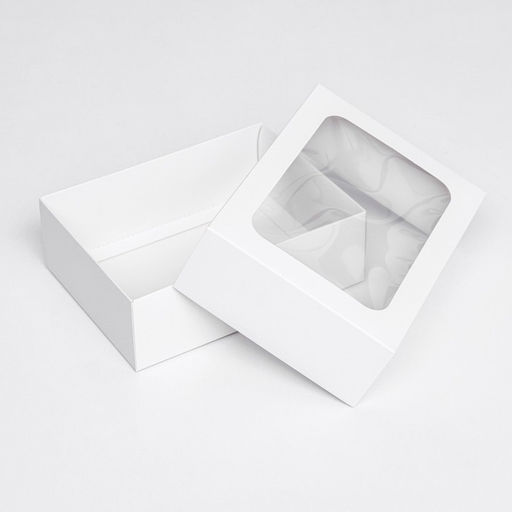 Цена за 5 шт. Коробка складная, крышка-дно, с окном, белый, 20 х 15 х 6,5 см, - UPAK LAND фото 4