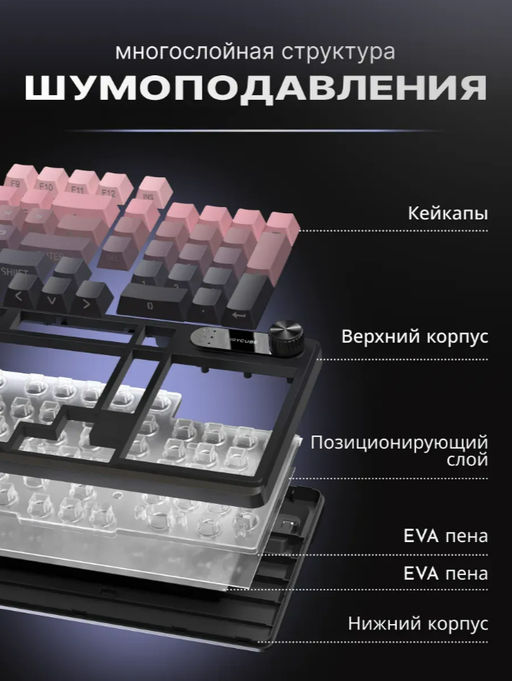 Клавиатура игровая мембранная, водонепроницаемая, бесшумная (3742)