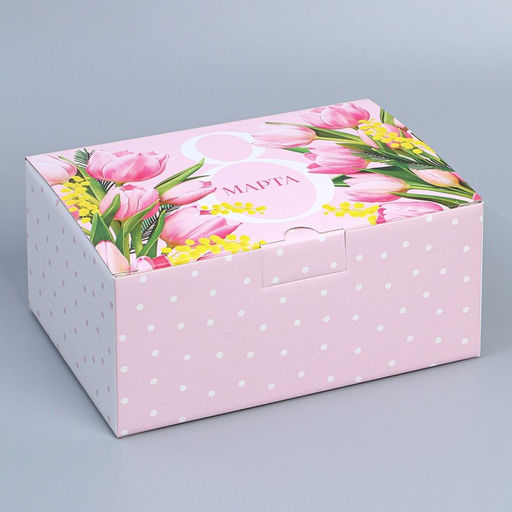 Цена за 2 шт. Коробка подарочная сборная, упаковка, 8 марта, 22?15?10 см