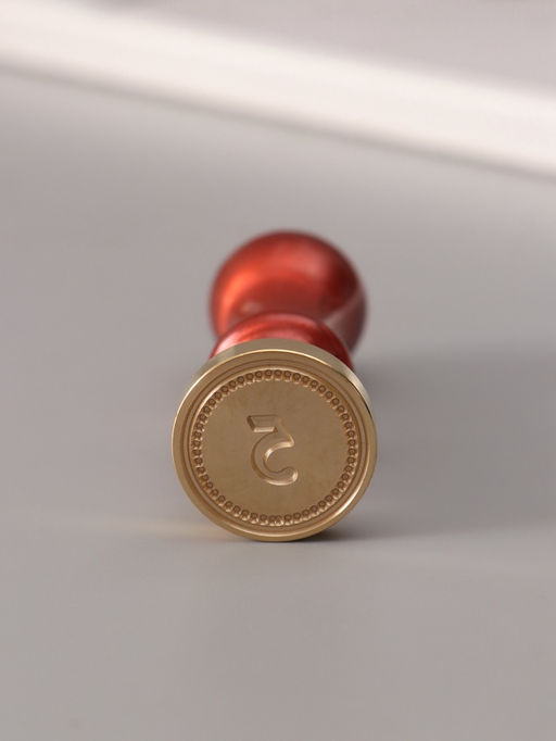 Печать для сургуча с пластиковой ручкой «Классика цифра 5», 2.5×2.5×6.3 см