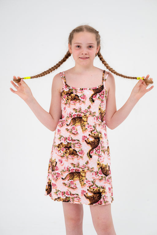 Ночная сорочка детская из кулирки Оливия киса - Амадэль фото 7