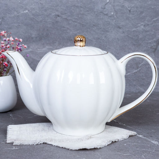Чайник заварочный 800 мл костяной фарфор / FY23005 /уп 24/ - Галеонтрейд фото 5
