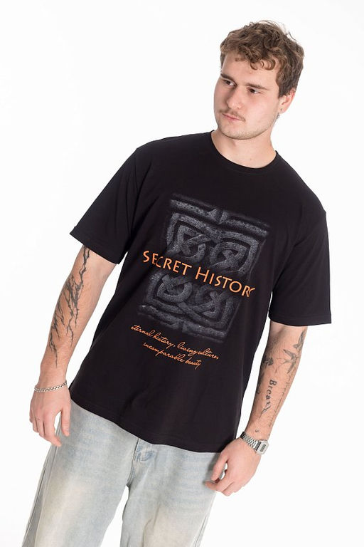 Футболка М125101Па черный - Елена фото 5