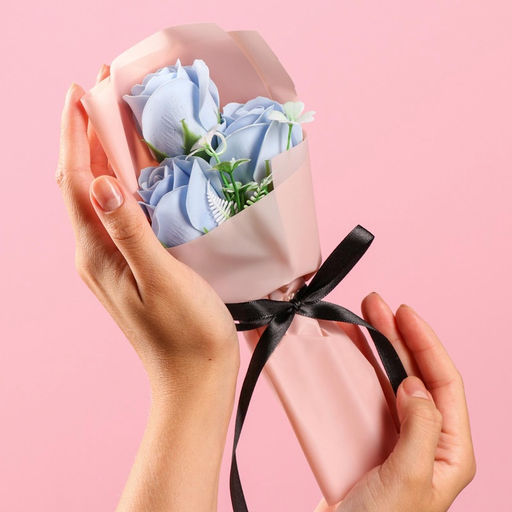 Цена за 2 шт. Букет мыльных роз, синие - SB BEAUTY фото 6