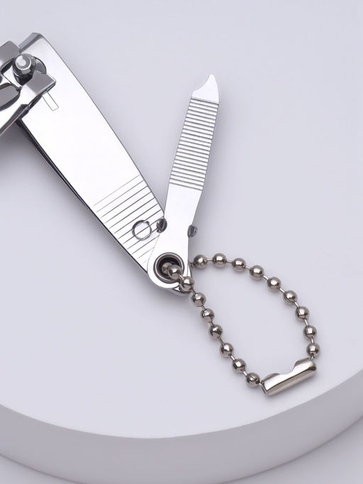Цена за 12 шт. Кусачки книпсер маникюрные, с пилкой, с цепочкой, 5.5 см