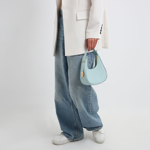 Сумка женская багет на молнии, цвет голубой - Simaland фото 3