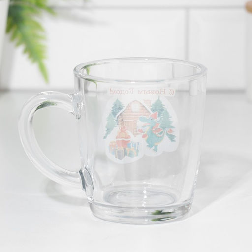 Кружка новогодняя С Новым Годом! 340мл, закаленное стекло, деколь, подарки - Дарим Красиво фото 2