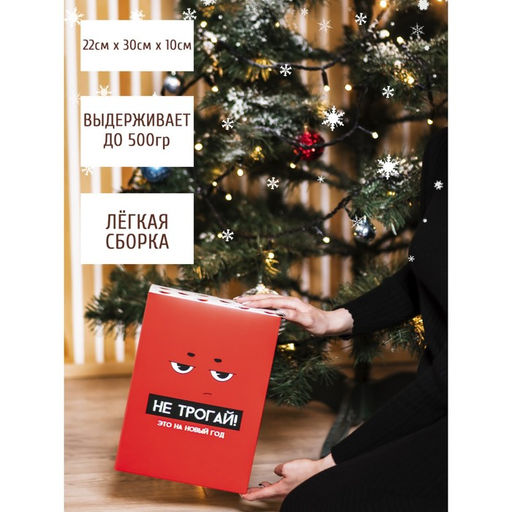 Коробка подарочная новогодняя складная «С НГ», 22 х 30 х 10 см, Новый год