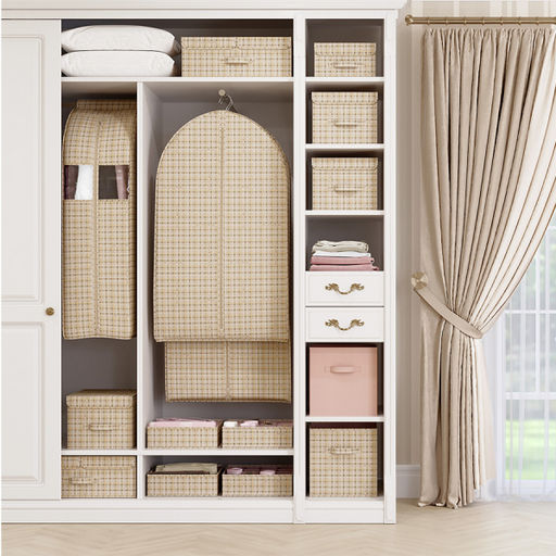 VAL LB-BOX-LM Короб стеллажный с крышкой, большой, 30*40*25 см, LONDON BEIGE, шт