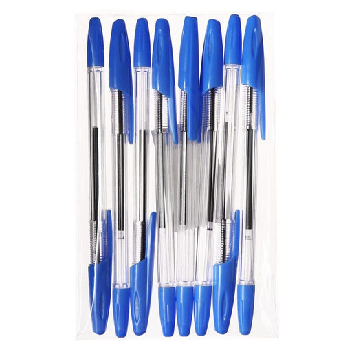 Набор ручек шариковых 8 шт. LANCER Office Style 820 узел 1.0 голубой, корп.прозрачн.  фото 5